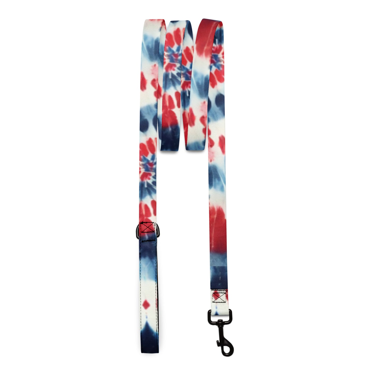 Red, White and Blue Tie Dye Dog Leash