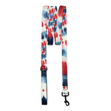 Red, White and Blue Tie Dye Dog Leash