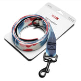 Red, White and Blue Tie Dye Dog Leash