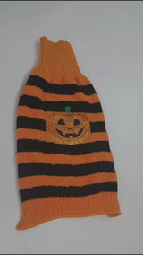 Halloween Embroidered Pumpkin Dog Sweater