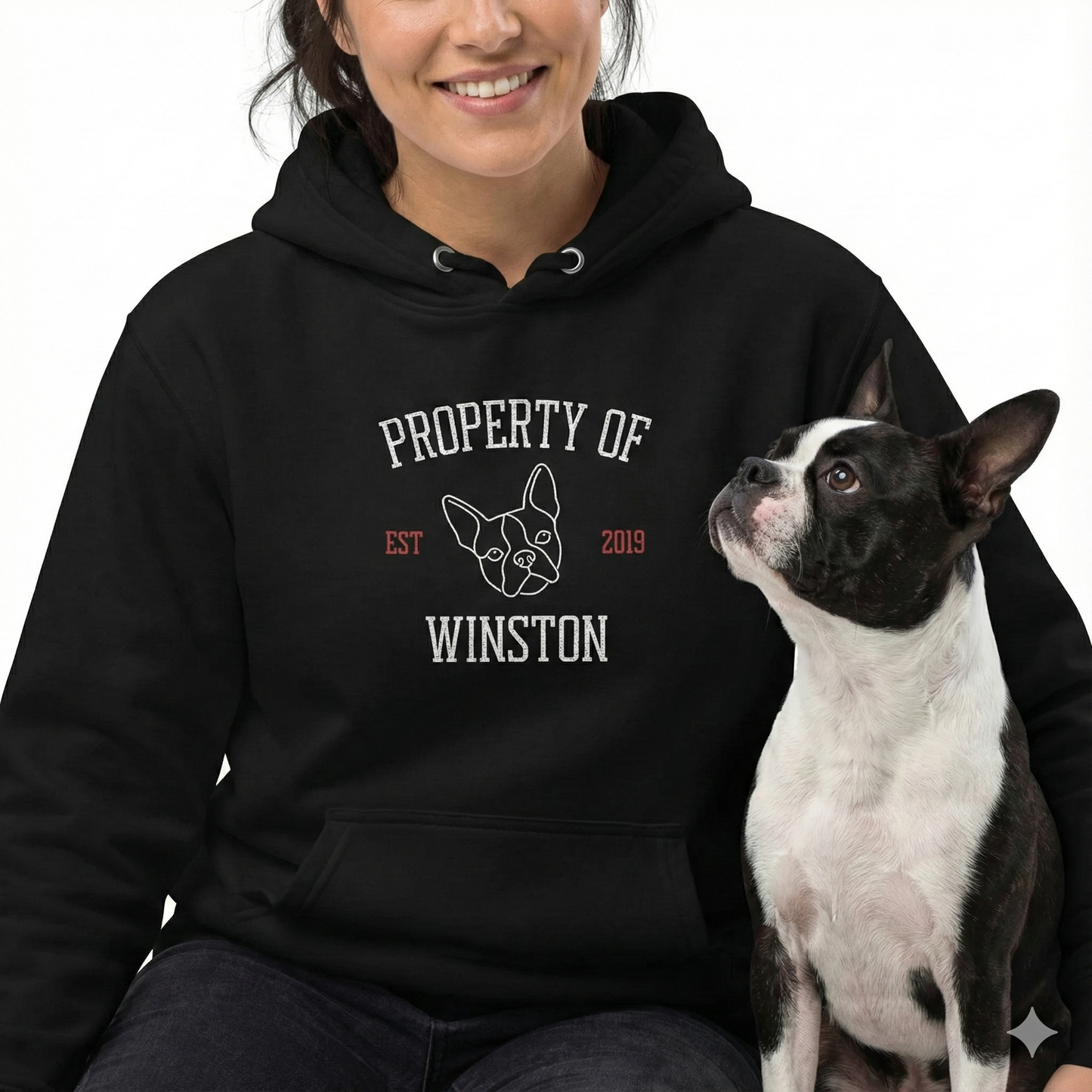 Property Of My Dog Custom Embroidered Unisex Hoodie .