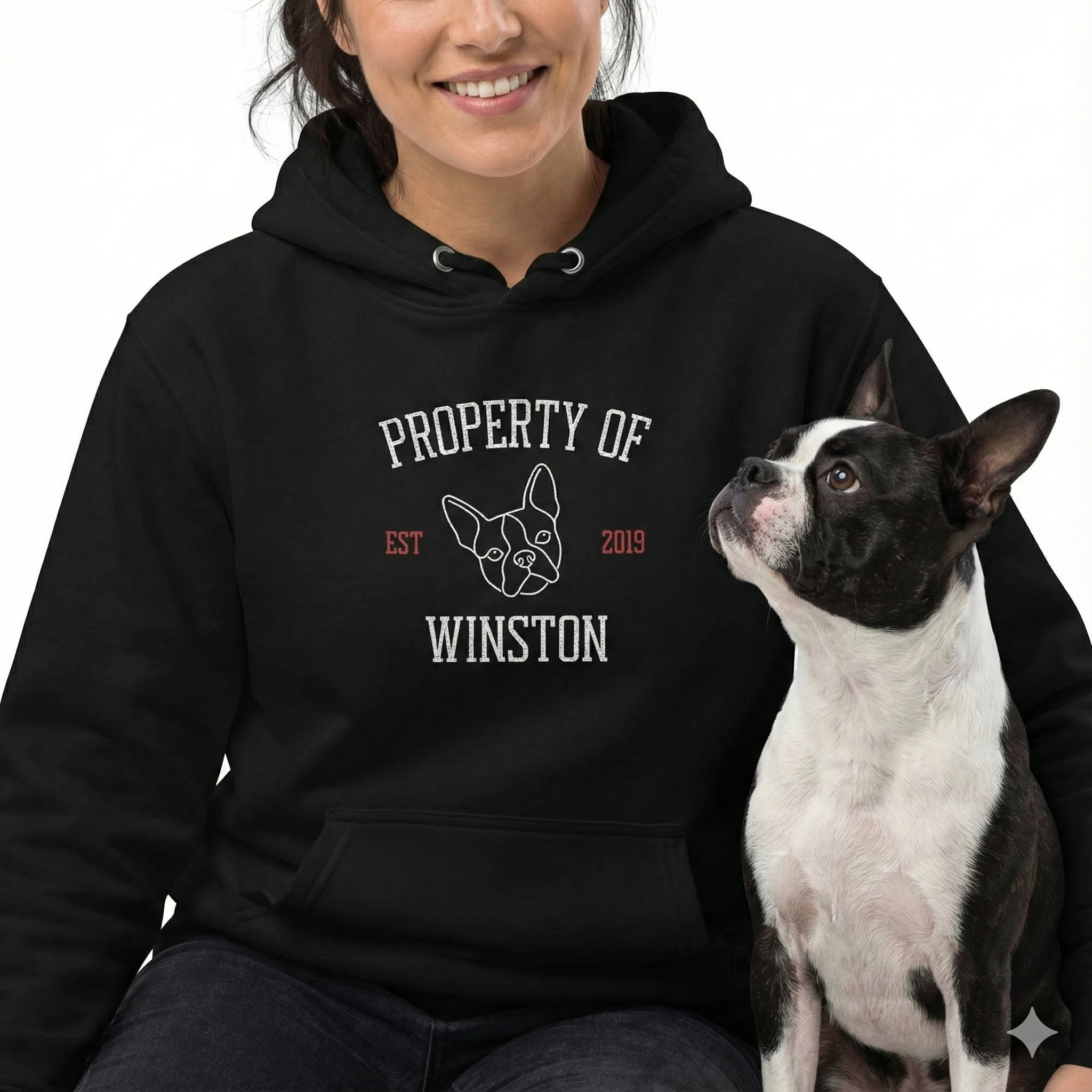 Property Of My Dog Custom Embroidered Unisex Hoodie .