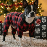 Red Plaid Dog Pajama .