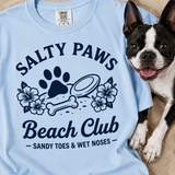 Salty Paws Beach Club Sandy Toes & Wet Noses Unisex Garment-dyed Heavyweight T-Shirt .