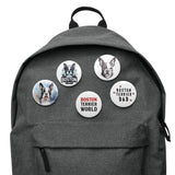 Boston Terrier Set 3 of Pin Buttons
