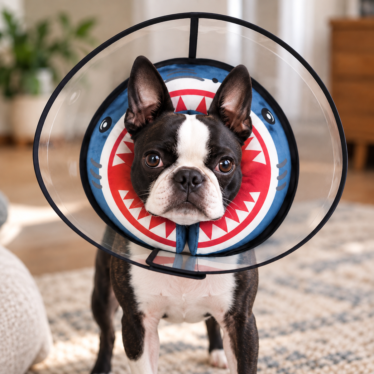 Shark & Watermelon Pet Recovery Collar for Dogs – Soft Protective Cone .