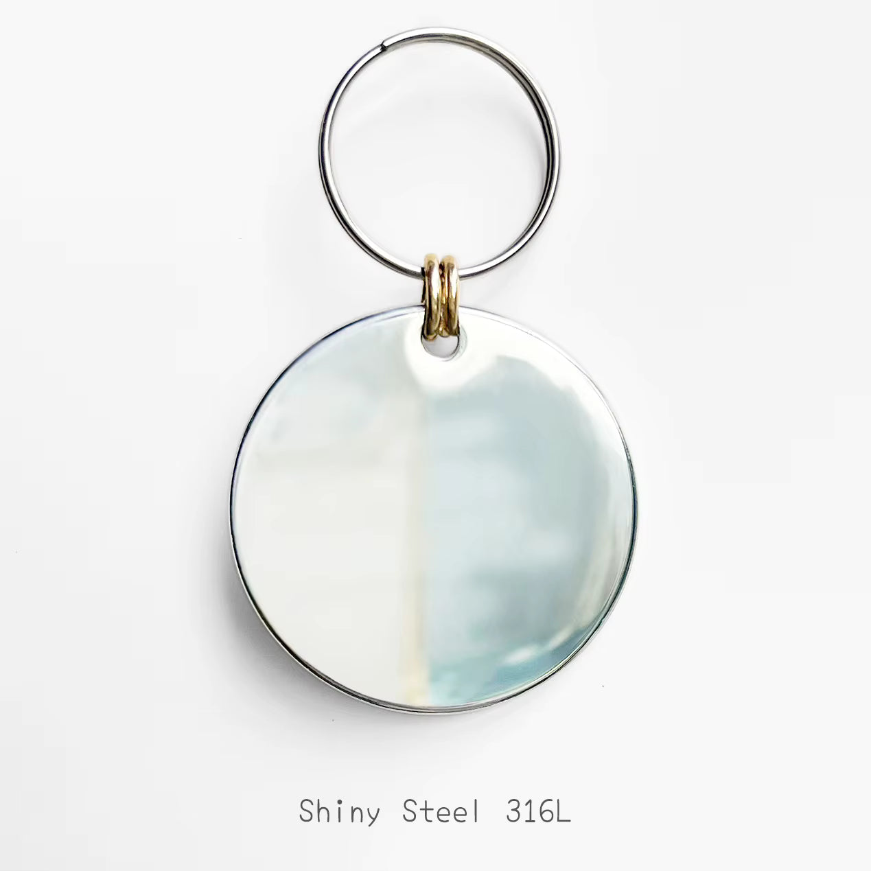 Personalized Dog ID Tags . Shiny Steel