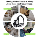 Short Snout Dog Muzzle to Prevent Eating Everything – Soft Mesh, Secure Fit .