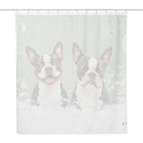 Custom Dog Portrait Bathtub Shower Curtain - Watercolor Art Using Photo(s) For Bathroom .