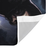 Storm Guardian – Majestic Boston Terrier Night Art Shower Curtain .