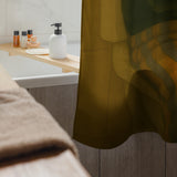 Boston Terrier Bathroom Cellphone Humor Shower Curtain