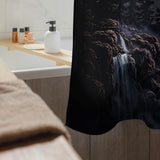 Storm Guardian – Majestic Boston Terrier Night Art Shower Curtain .