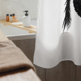 Suspicious Side Eye Boston Terrier Shower Curtain .