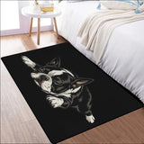 Sleeping Boston Terrier Dog Non-slip Room Rug .