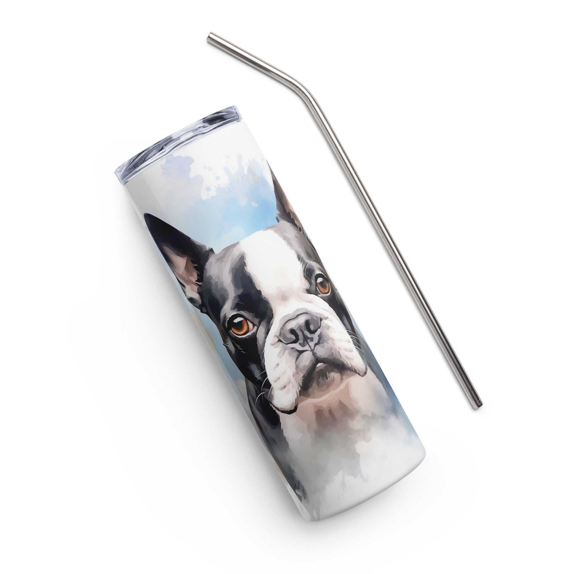 Boston Terrier Stainless Steel Tumbler Watercolor 2