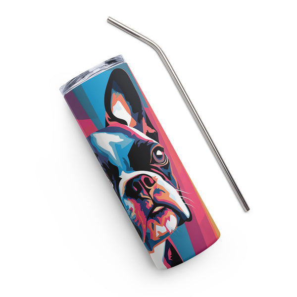 Boston Terrier Stainless Steel Tumbler Colorful 2