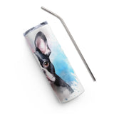 Boston Terrier Stainless Steel Tumbler Watercolor 1