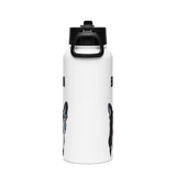 Custom Stainless Steel Water Bottle with a Straw Lid - Custom Water Bottle with Dog Photo and Name