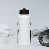 Custom Stainless Steel Water Bottle with a Straw Lid - Custom Water Bottle with Dog Photo and Name