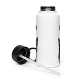 Custom Stainless Steel Water Bottle with a Straw Lid - Custom Water Bottle with Dog Photo and Name