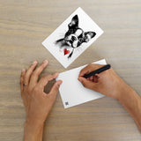 Boston Terrier Heart Postcard