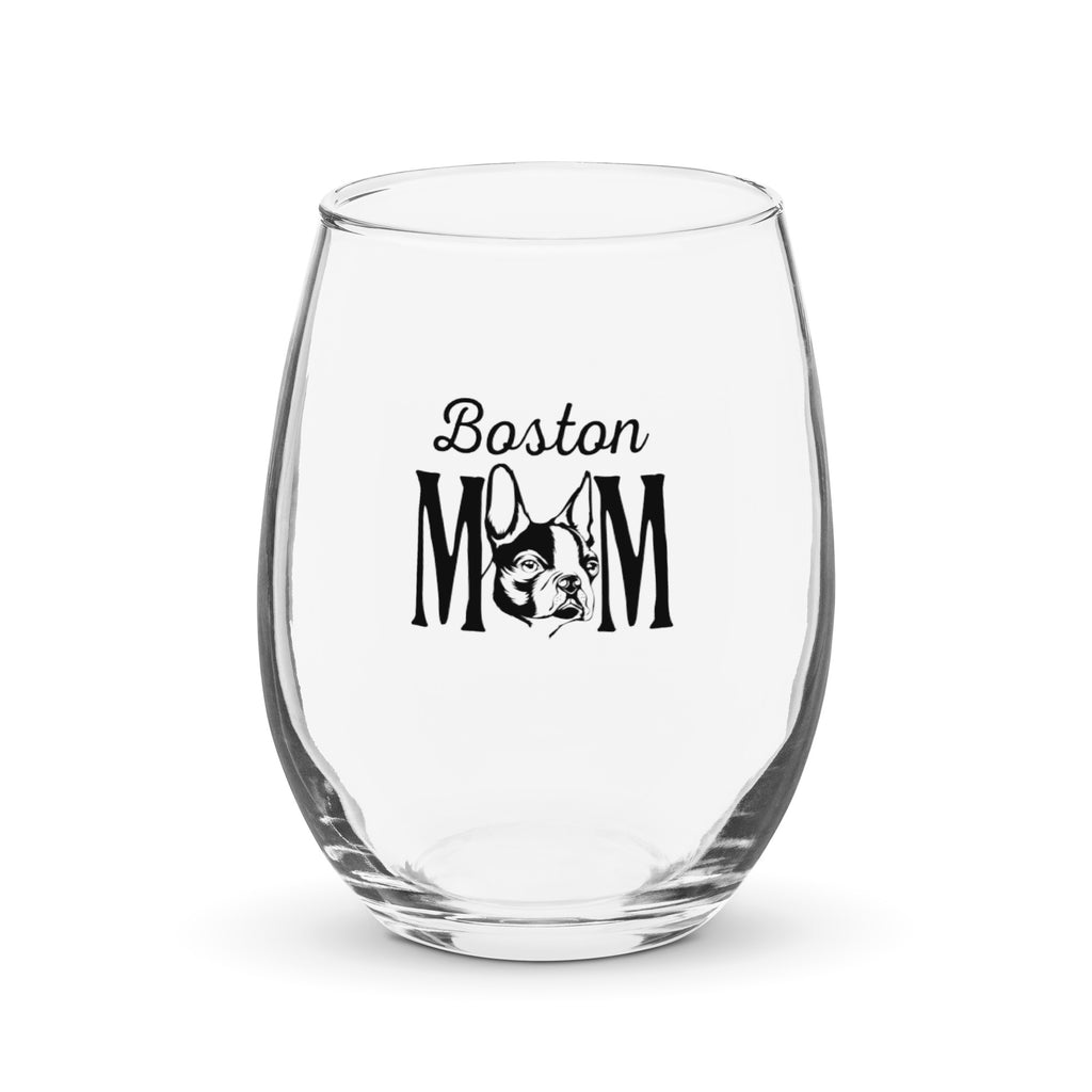 Boston Mom Stemless Wine Glass