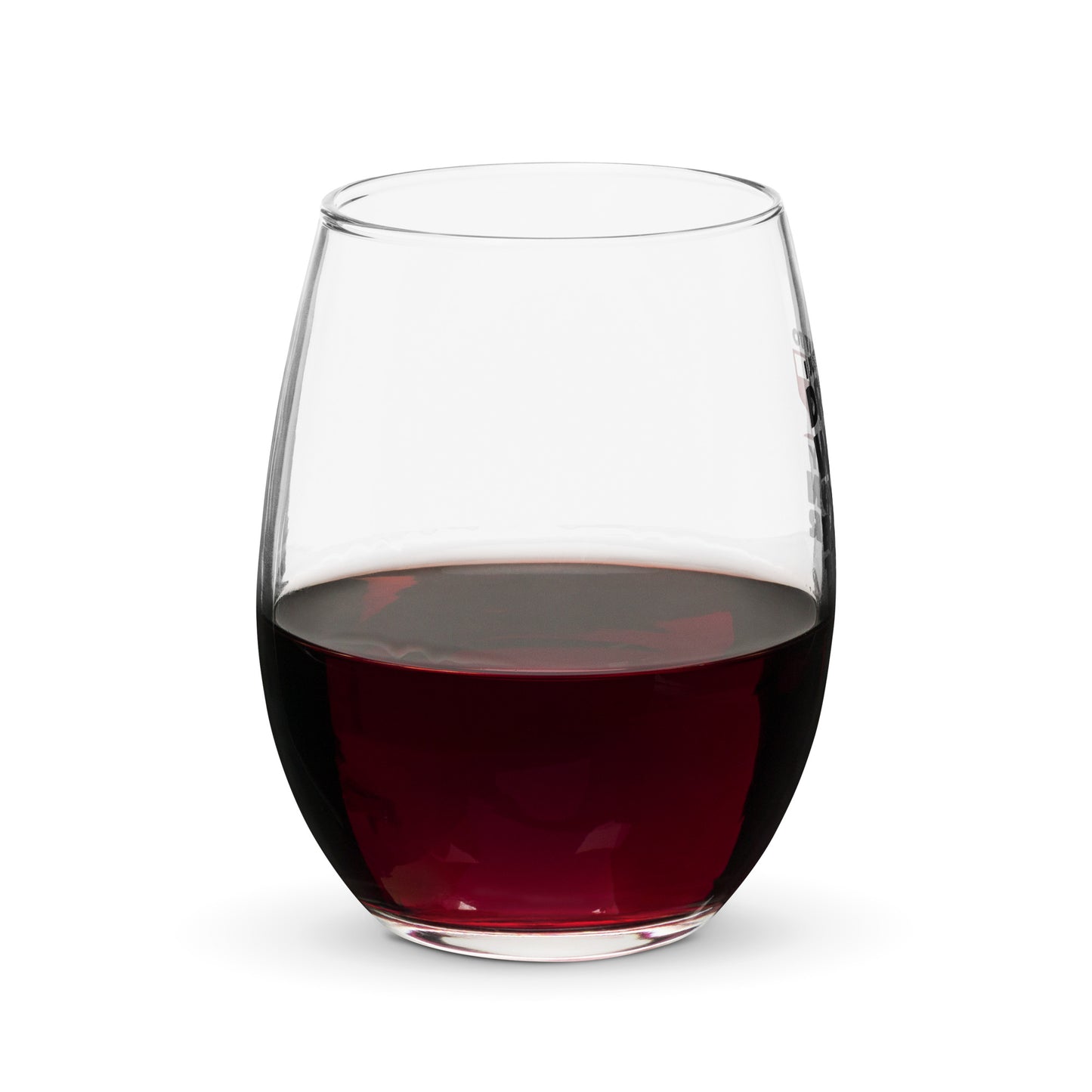 I Just Want To Drink Wine And Pet My Boston Terrier Stemless Wine Glass