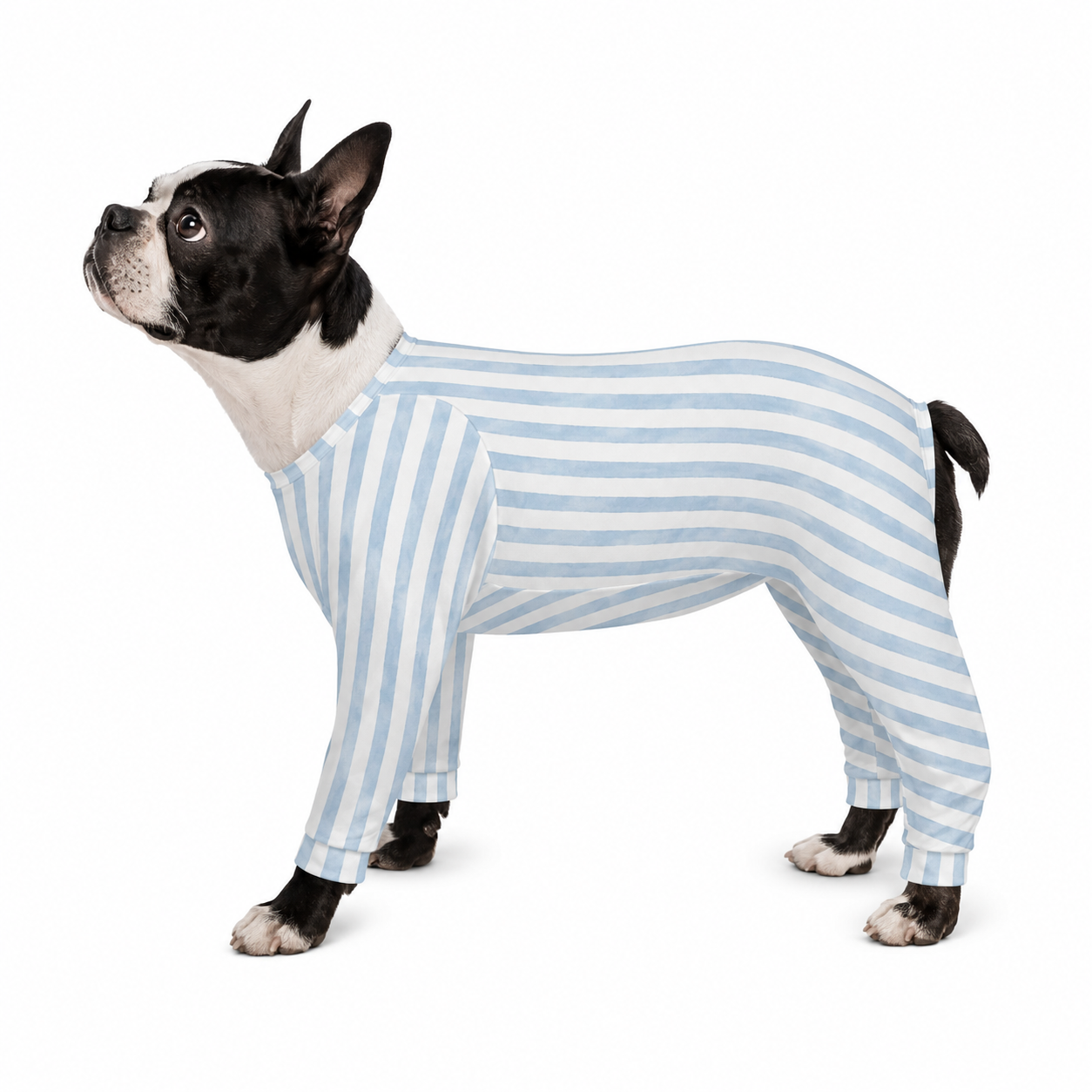 Striped Watercolor Dog Pajama .