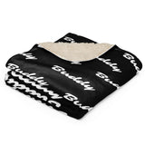 Personalized Dog Name Sherpa Blanket .
