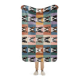 Pop Art Style Colored Boston Terriers Modern Tiles Pattern Sherpa Blanket .