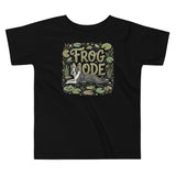 Frog Mode Boston Terrier Dog Frog Legs Toddler Short Sleeve Tee . Black