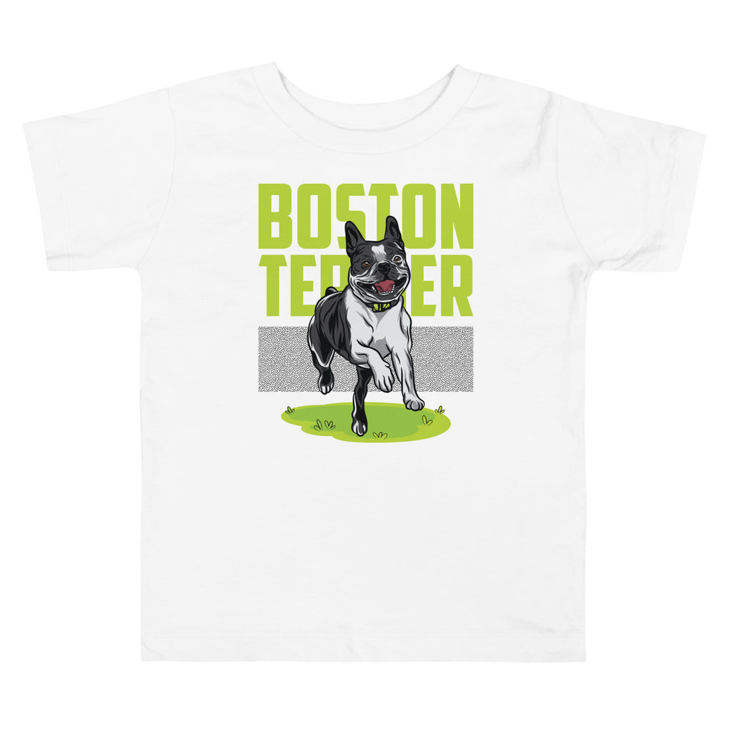 Happy Boston Terrier Toddler T-Shirt