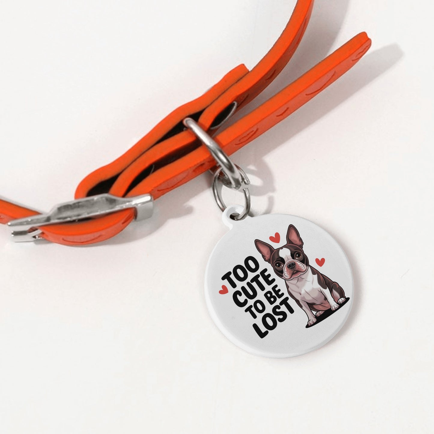 Too Cute To Be Lost Laser Metal Alloy Dog ID Tag
