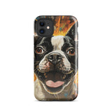 Zoomies Excitement Boston Terrier Dog Tough Case for iPhone