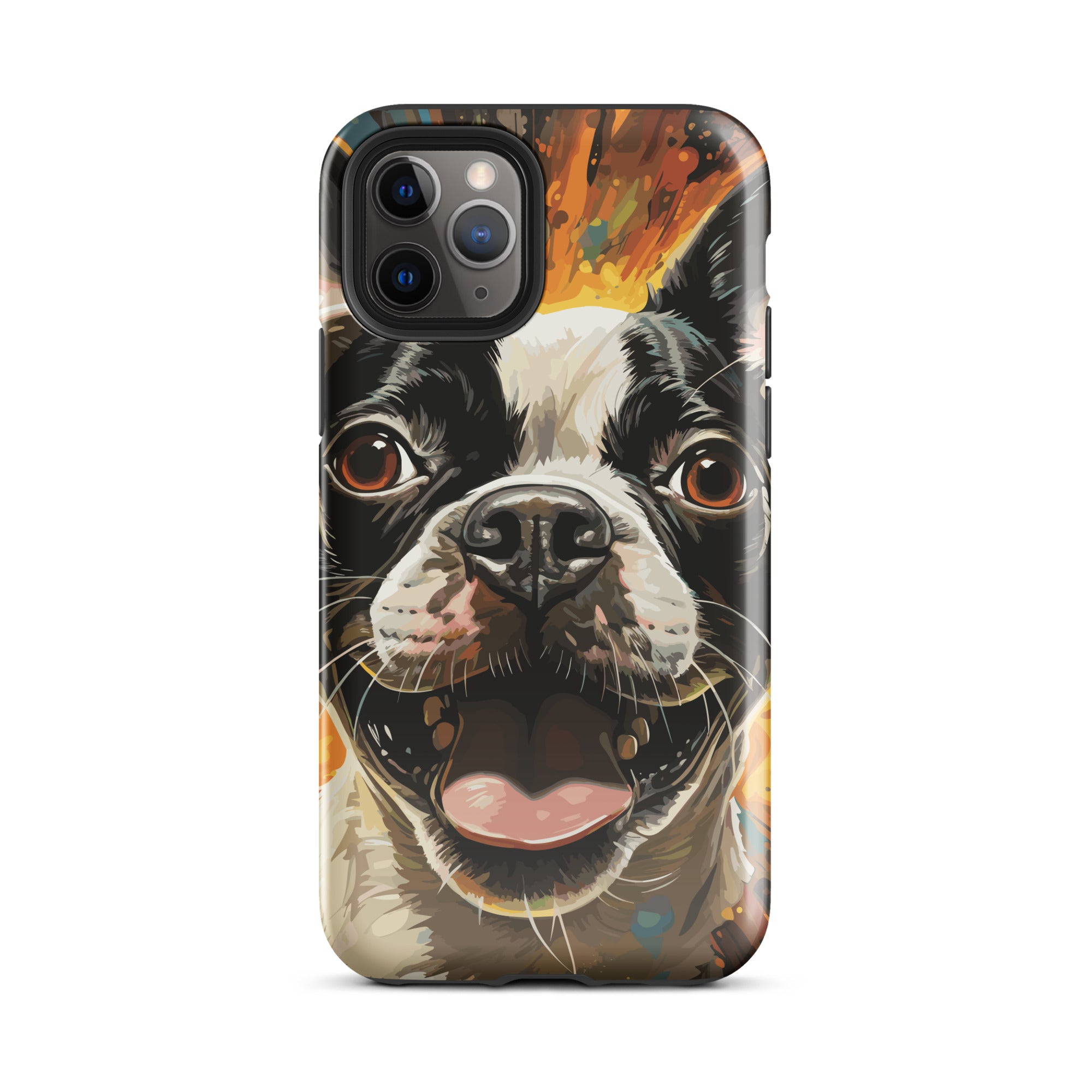 Zoomies Excitement Boston Terrier Dog Tough Case for iPhone