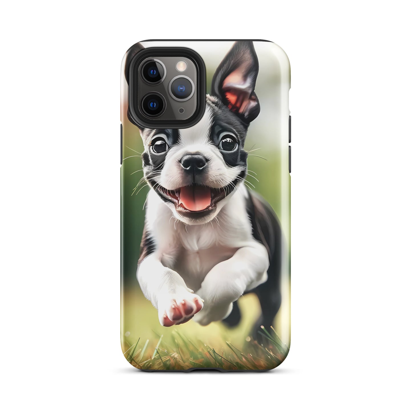 Playful Boston Terrier Puppy Tough Case for iPhone