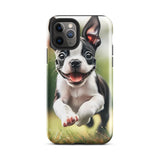 Playful Boston Terrier Puppy Tough Case for iPhone