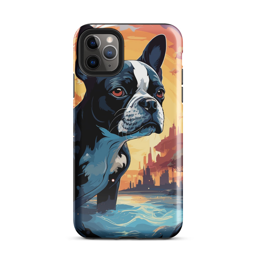 Artistic Representation Of A Boston Terrier In A Surreal Place Tough Case for iPhone