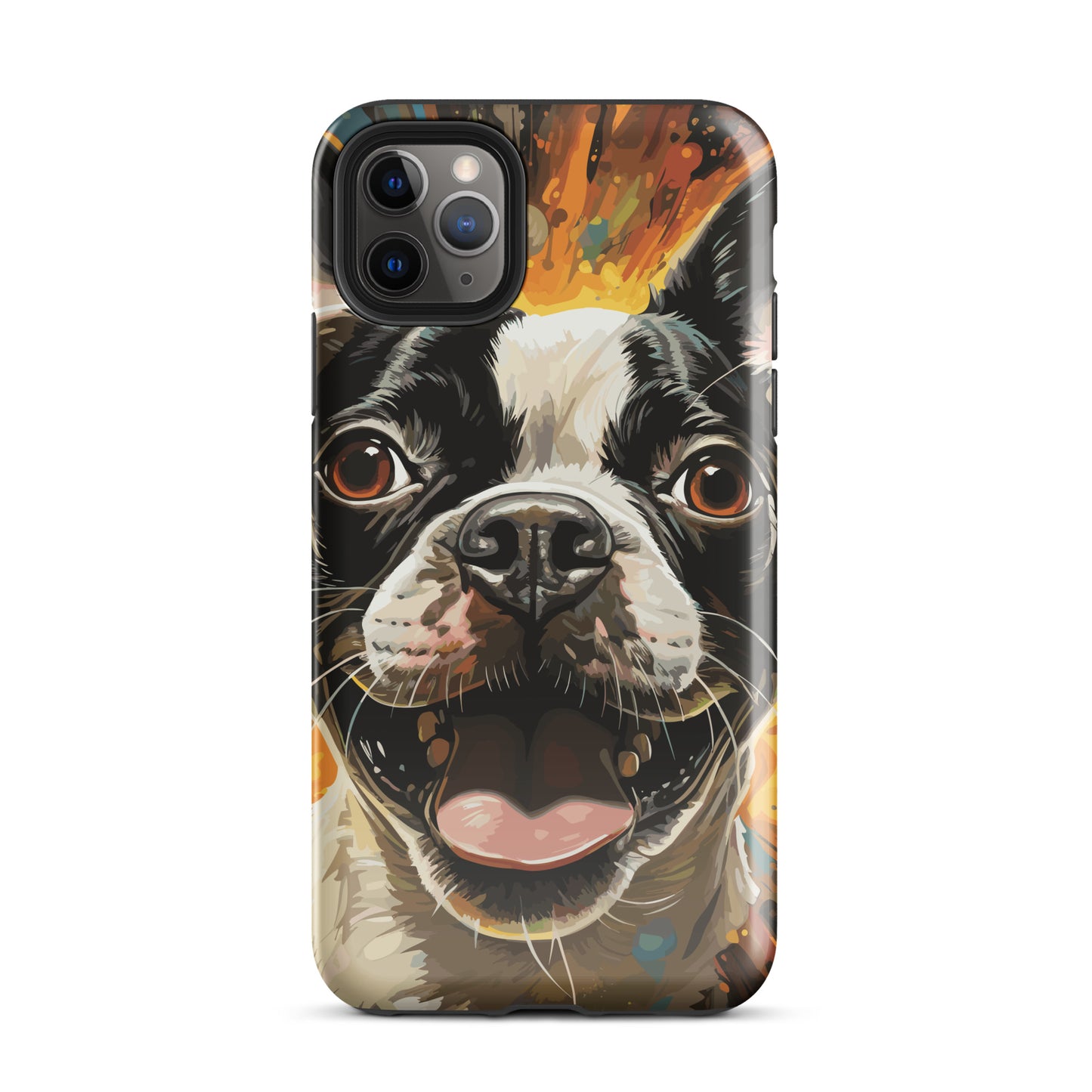 Zoomies Excitement Boston Terrier Dog Tough Case for iPhone