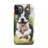 Playful Boston Terrier Puppy Tough Case for iPhone