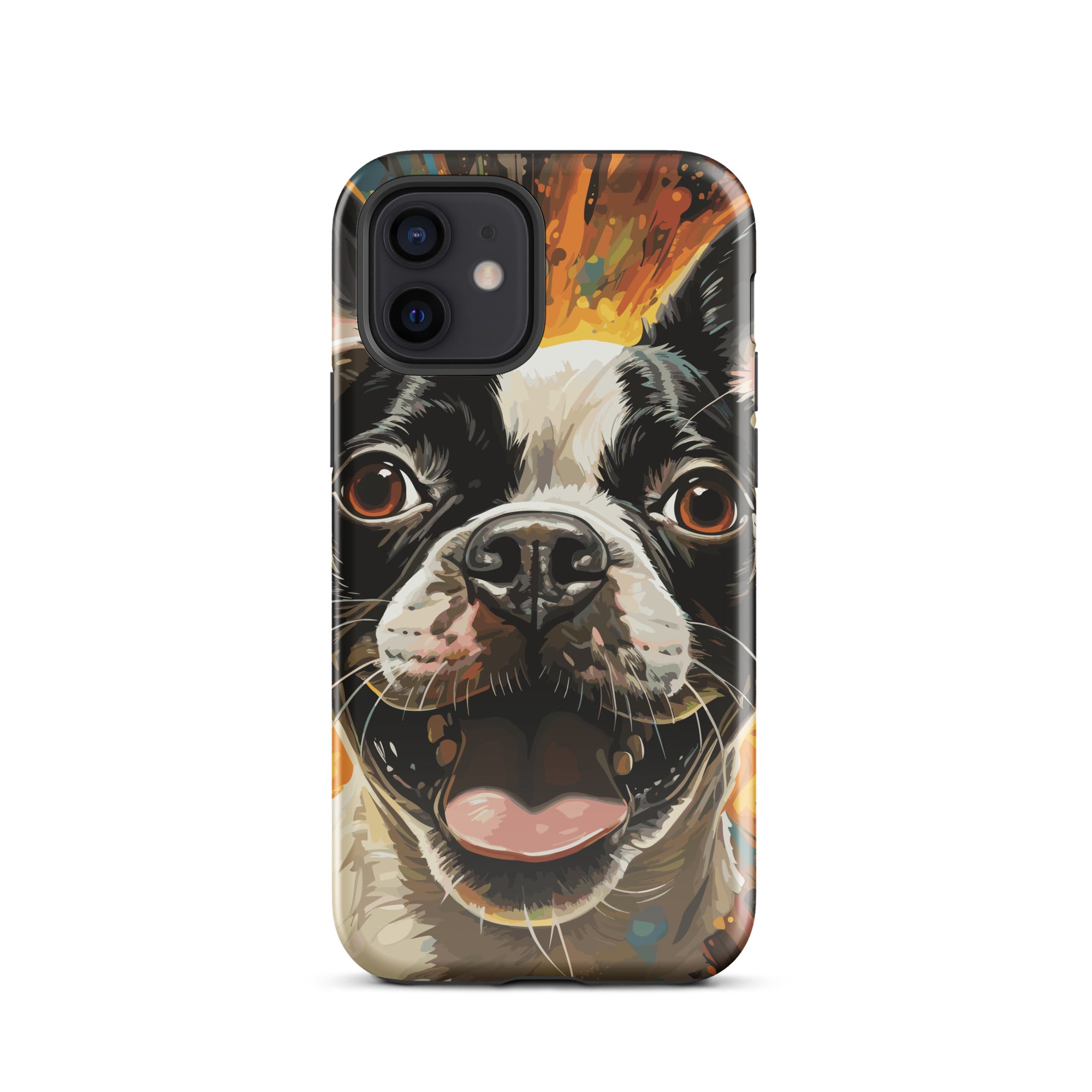 Zoomies Excitement Boston Terrier Dog Tough Case for iPhone