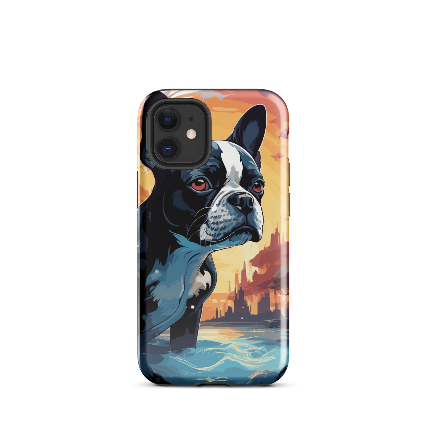 Artistic Representation Of A Boston Terrier In A Surreal Place Tough Case for iPhone