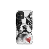 Boston Terrier Heart Tough Case For iPhone