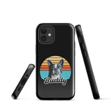 Custom Dog Sunset Vintage Retro Style Tough Case for iPhone . Glossy iPhone 12 mini
