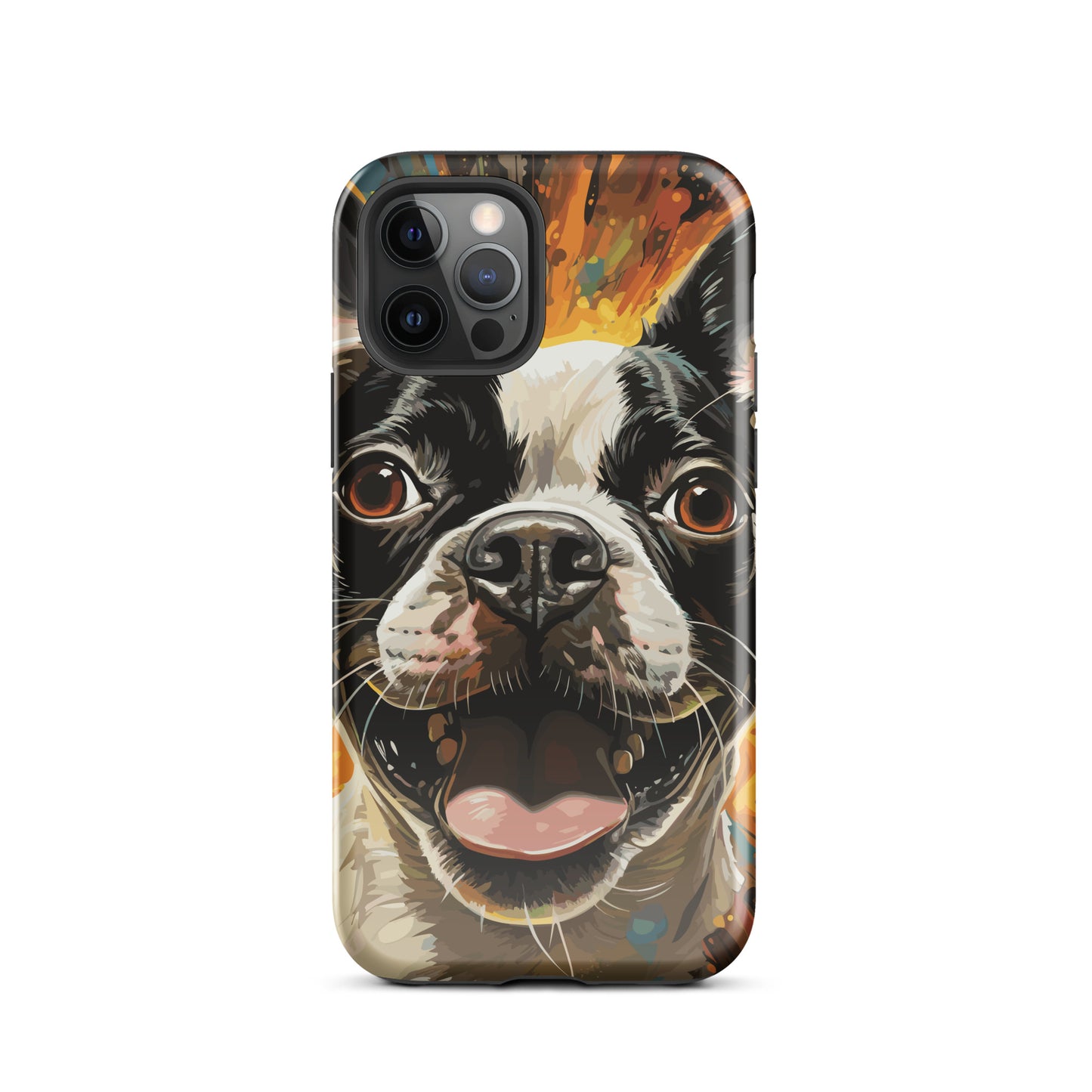 Zoomies Excitement Boston Terrier Dog Tough Case for iPhone
