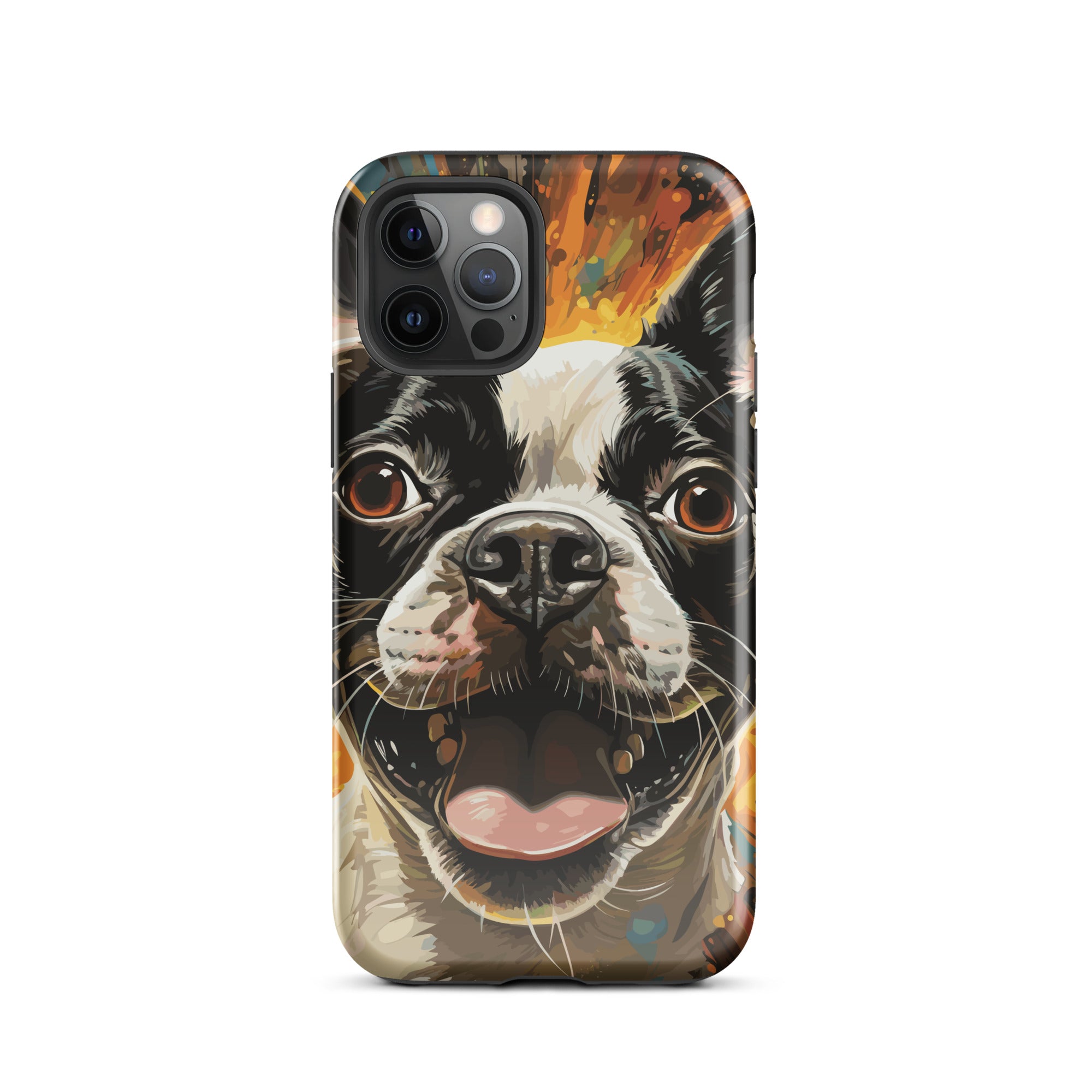 Zoomies Excitement Boston Terrier Dog Tough Case for iPhone