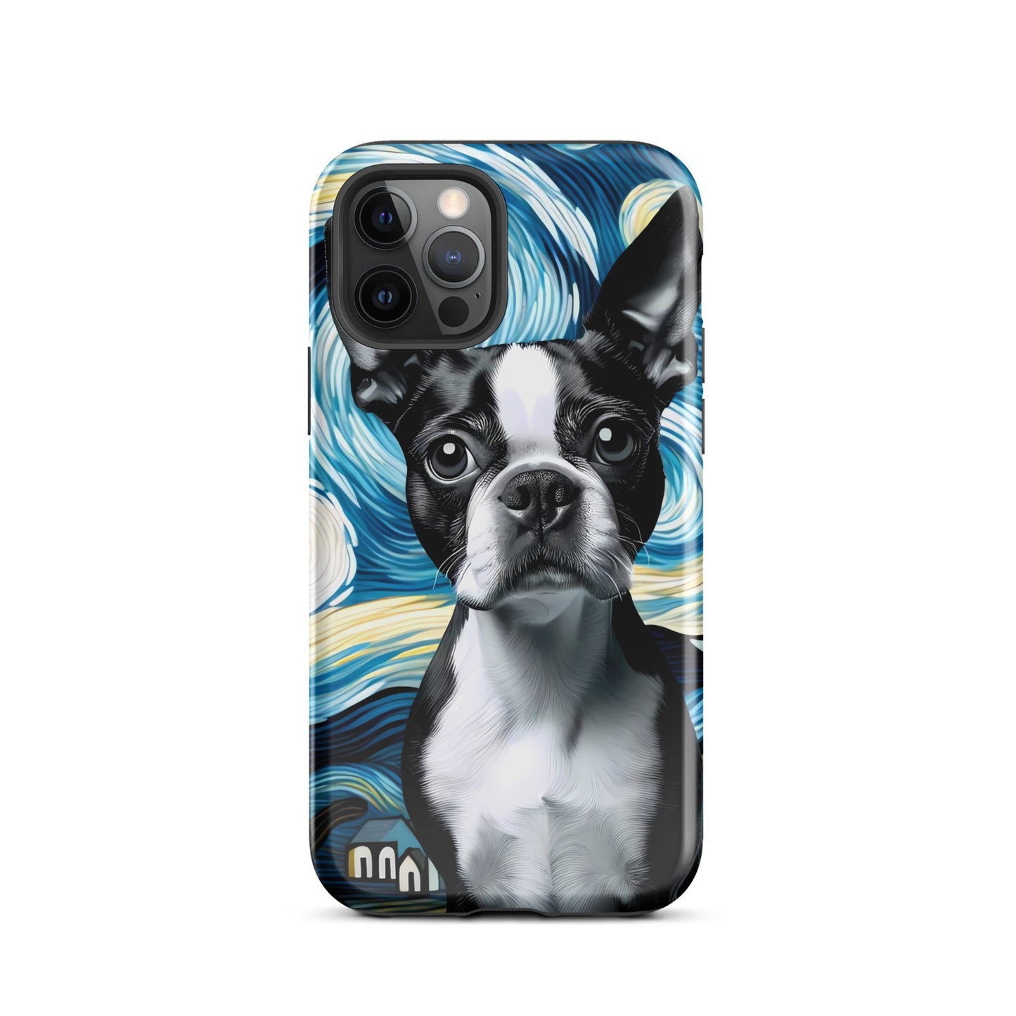 Starry Night - Boston Terrier Dog Tough Case for iPhone
