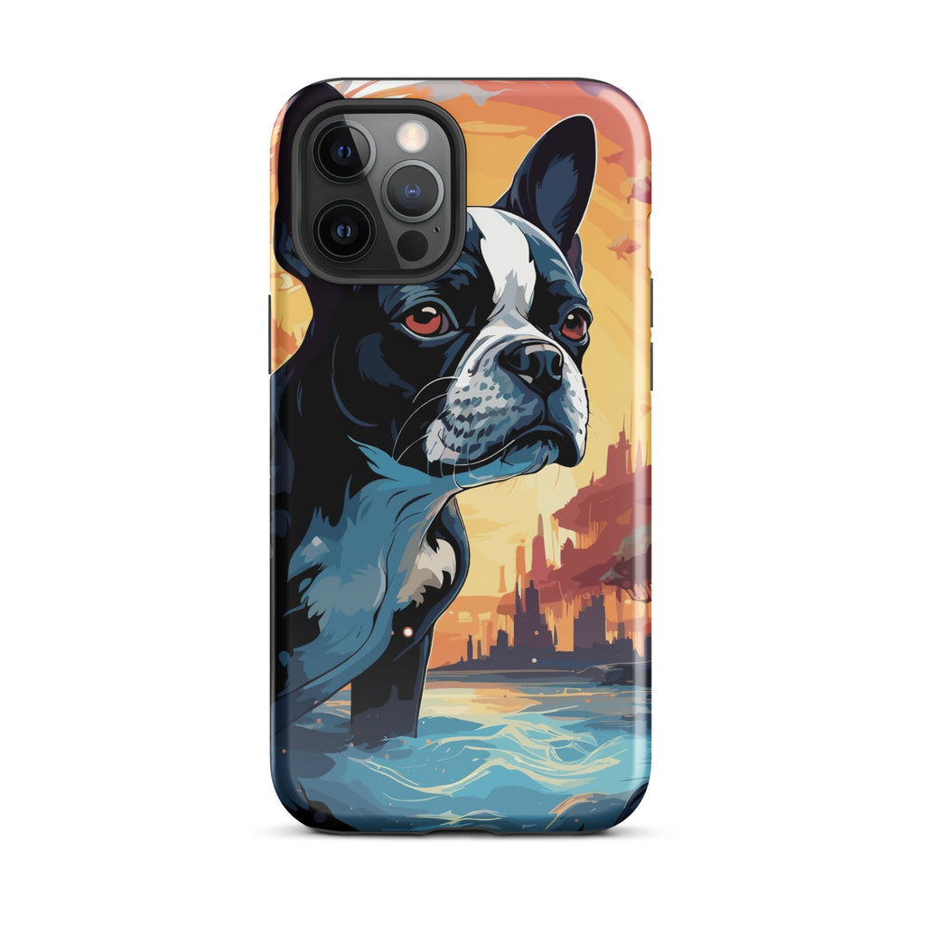 Artistic Representation Of A Boston Terrier In A Surreal Place Tough Case for iPhone