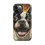 Zoomies Excitement Boston Terrier Dog Tough Case for iPhone