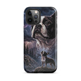 Storm Guardian – Majestic Boston Terrier Night Art Tough Case for iPhone . Glossy iPhone 12 Pro Max